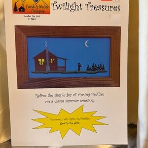 Funk & Weber Designs Twilight Treasures Leaflet 105 Blue Glow In The Dark Cabin